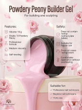 Gel for modeling nails 15 gr, Color Builder Gel 13- Powdery peony