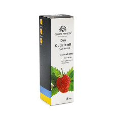Dry cuticle oil with pipette with strawberry aroma, Global Fashion, 15 ml