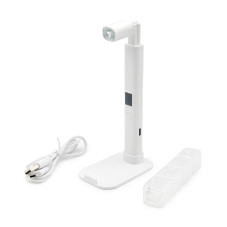 Lampă-lanternă pentru unghii pe un suport + ștampile din silicon 4pcs, lampă Uv/Led 1W