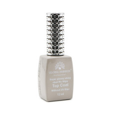 Top Coat without UV filter, Global Fashion, Super Glossy Shiny Top Coat without UV filter, 12 ml