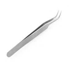 Tweezers for eyelashes, professional, curved