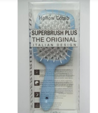 Массажная щетка для волос Superbrush Plus с перфорированным корпусом-сотами, синий цвет
