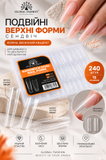 Двойные верхние формы Сэндвич, форма зауженный квадрат, Global Fashion, 15 размеров, 240 шт