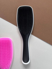 Hair detangling comb, anti-static, soft, black