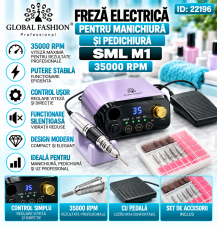Freză electrică pentru manichiură și pedichiură SML 35000 rpm, M1, Light Purple