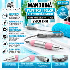 Mandrina pentru freza electrica ZS-601, ZS-602, 25000 rpm, culoare roz