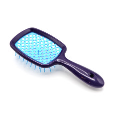 Perie de masaj pentru păr Superbrush Plus cu corp perforat în formă de fagure, culoare random