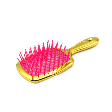 Perie de masaj pentru păr Superbrush Plus cu corp perforat în formă de fagure, culoare random