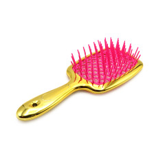Perie de masaj pentru păr Superbrush Plus cu corp perforat în formă de fagure, culoare random