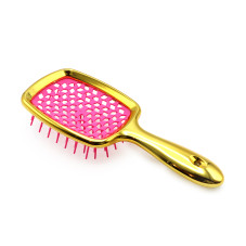 Perie de masaj pentru păr Superbrush Plus cu corp perforat în formă de fagure, culoare random