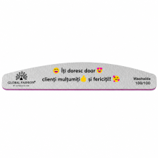 Pilă pentru unghii "Îți doresc doar clienți mulțumiți și fericiți!" 100/ 100