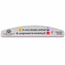 Pilă pentru unghii "În orice situație confuză fă programare la manichiură!" 100/ 180