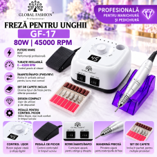 Freza electrică pentru manichiură și pedichiură GF-17 Global Fashion, 45000 rpm, 80 W