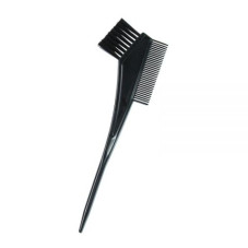 Brush for double staining with comb