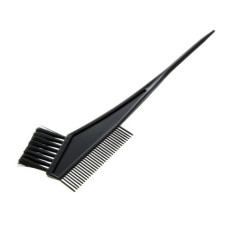 Brush for double staining with comb