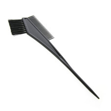 Brush for double staining with comb