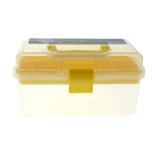 Plastic storage and transport case for tools, Yellow, small BX-02