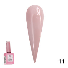 Rubber base for gel nail Polish French manicure, French Rubber Base Coat, 15 ml., Global Fashion 11